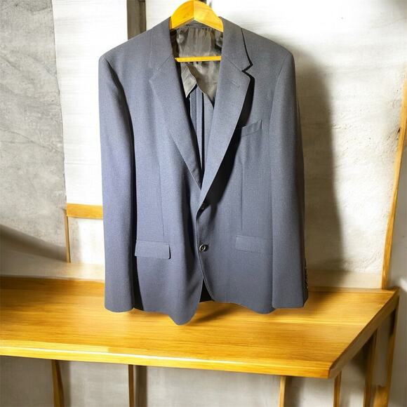 Men’s Lanvin Navy Blue Blazer - Mohair Silk Blend Size Fifty-Four.